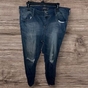 Torrid Distressed Skinny Jeans — Size 26 XT — High Rise